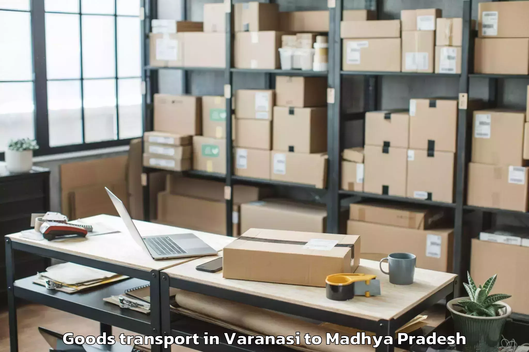 Book Varanasi to Pdpm Indian Institute Of Infor Goods Transport